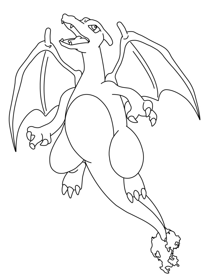 Charizard Pokemon 6 da colorare