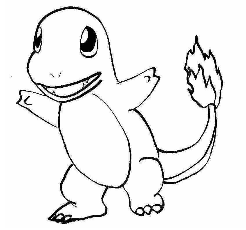 Charmander Kawaii da colorare