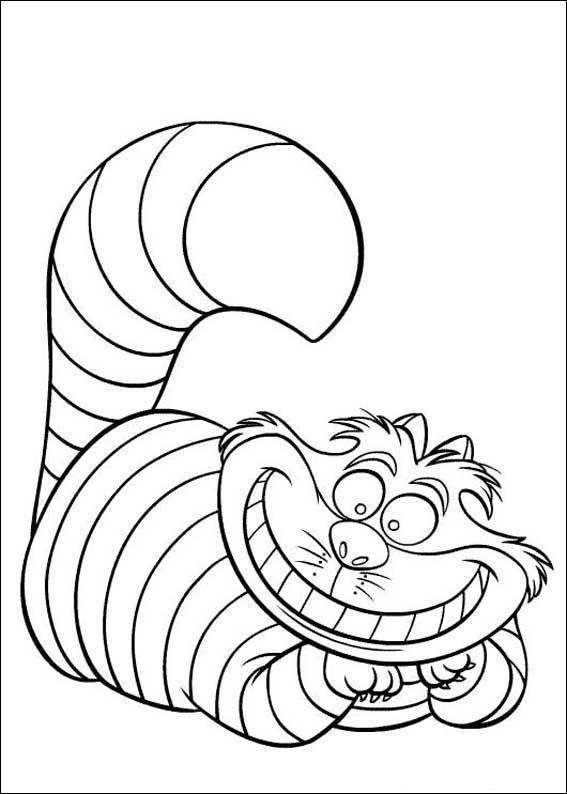 Cheshire Gatto sorridente da colorare