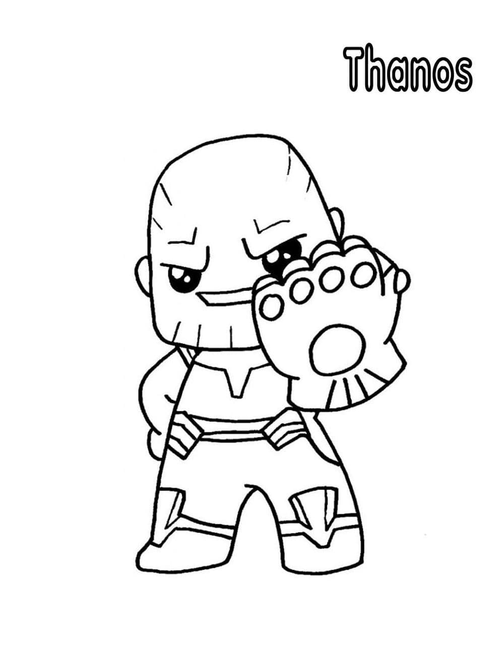 Chibi Thanos Carino da colorare