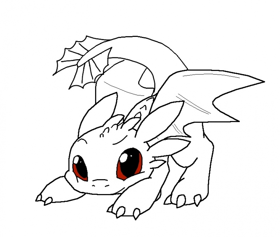 Chibi Toothless da colorare