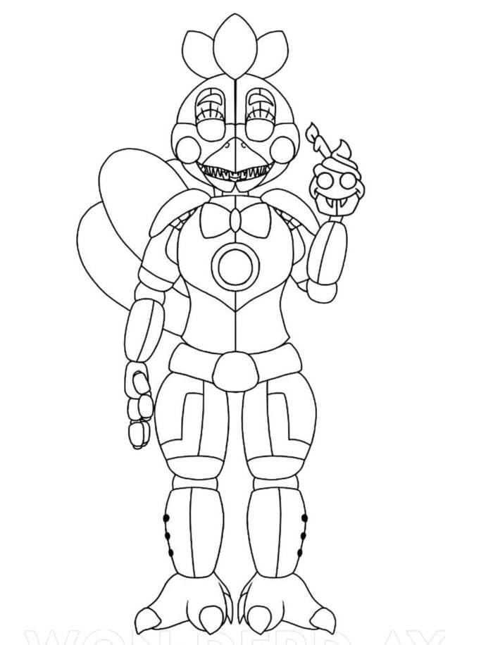 Chica FNAF da colorare