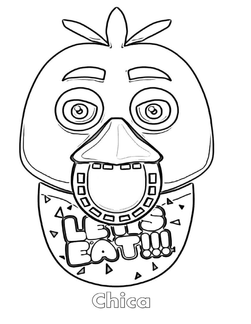 Chica Viso 5 Nights at Freddy's da colorare
