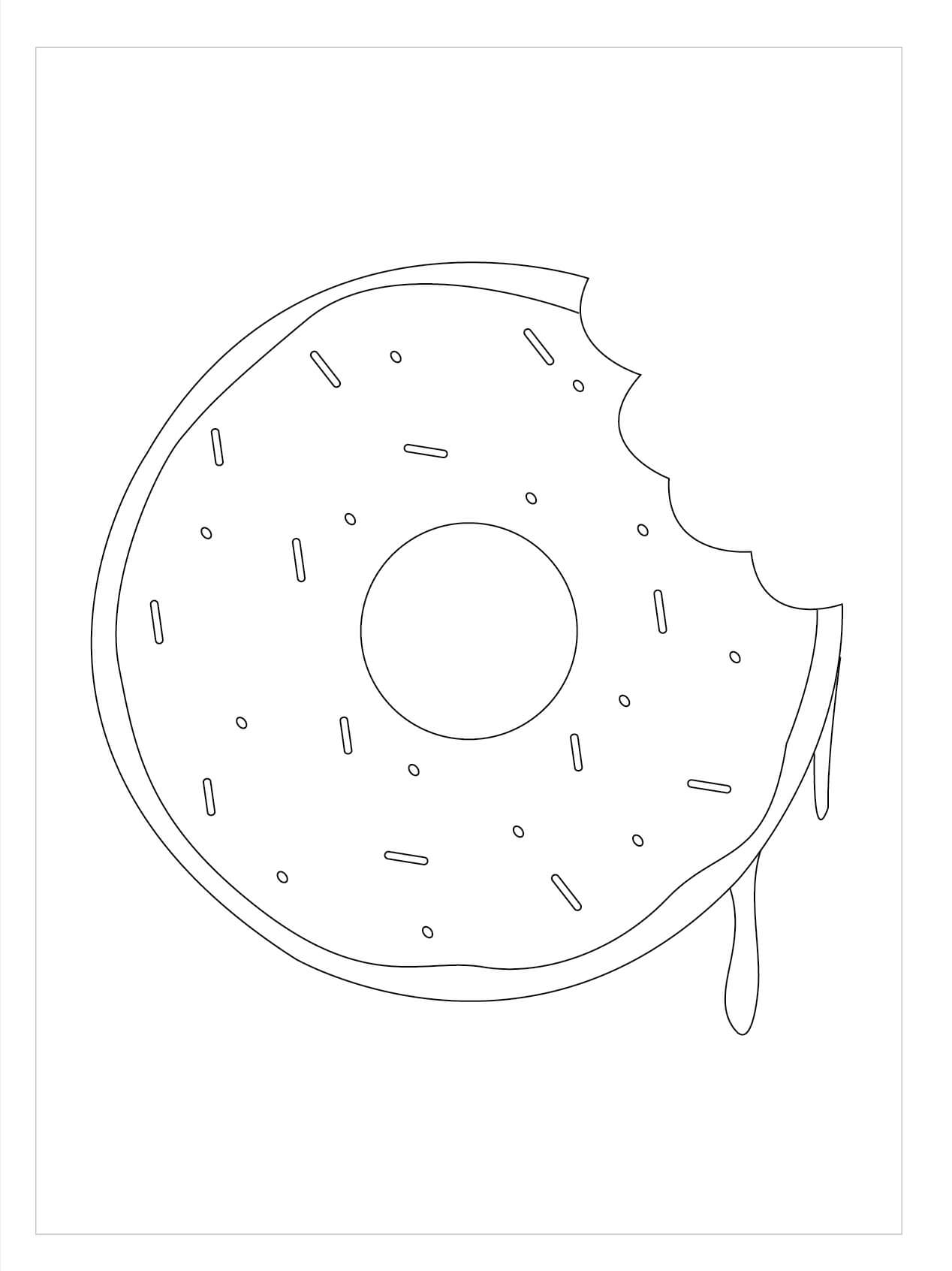 Ciambella Mezza Morsicata da colorare