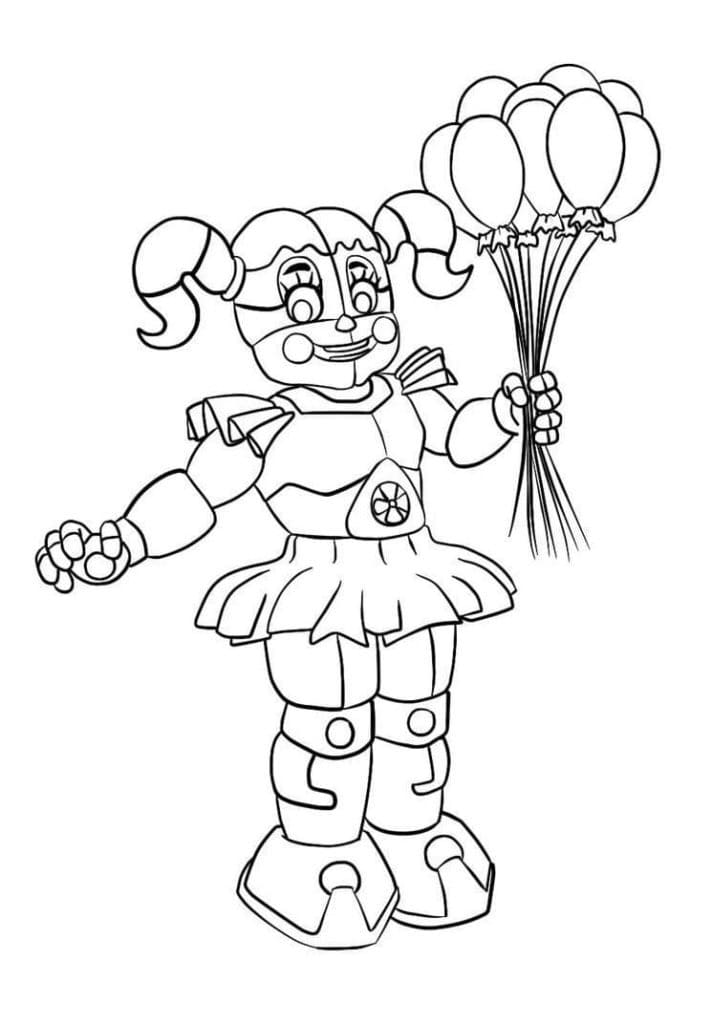 Circo Baby FNAF da colorare