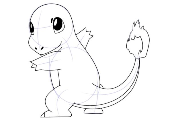 Con l’aiuto di un suggerimento, puoi disegnare tu stesso Charmander 