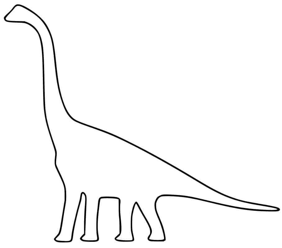 Contorno del Brachiosauro da colorare