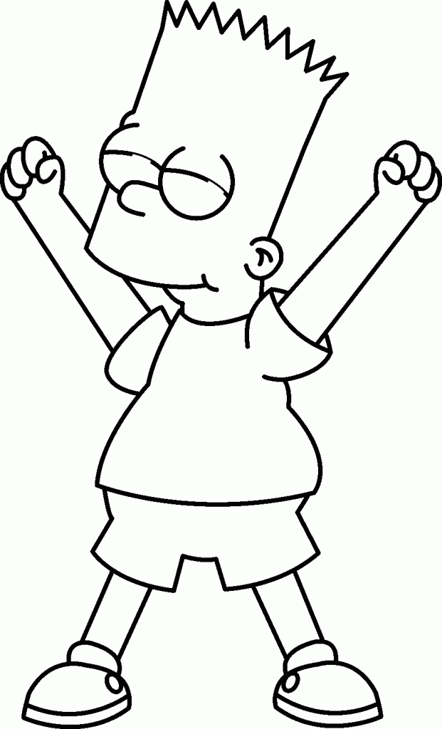 Cool Bart Simpson da colorare