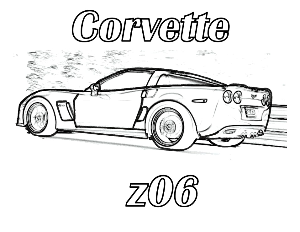 Corvette z06 da colorare