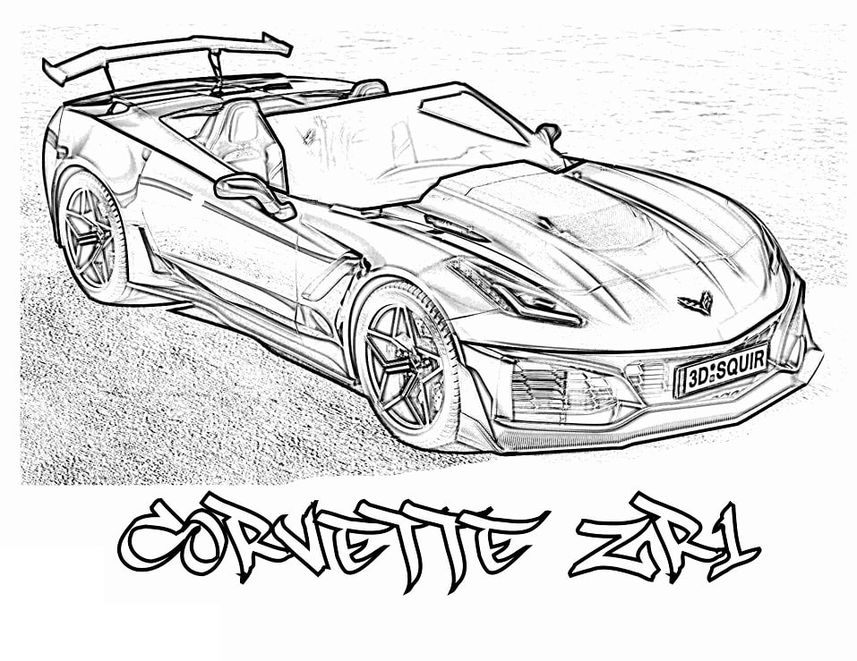 Corvette zr1 da colorare