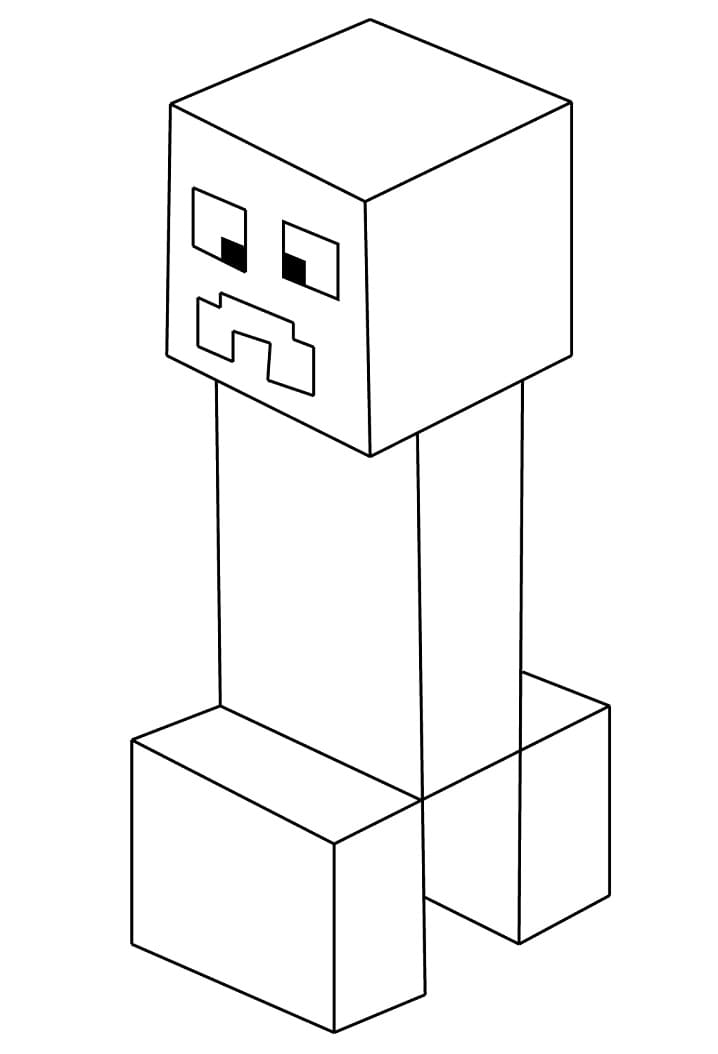 Creeper in Minecraft da colorare