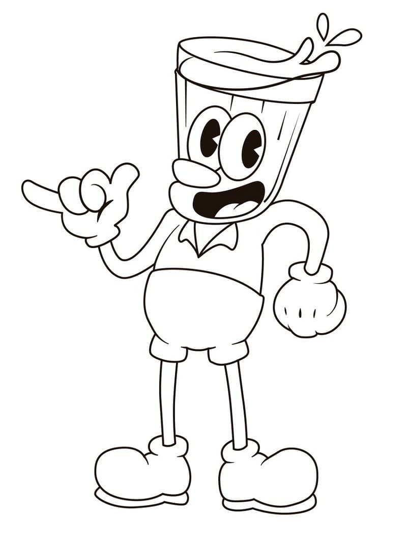 Cuphead 1 da colorare