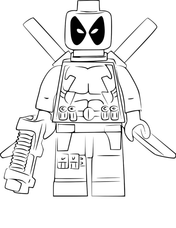 Deadpool Lego da colorare