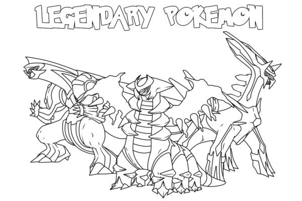 Dettagliata dei Pokémon leggendari Palkia, Giratina e Dialga 