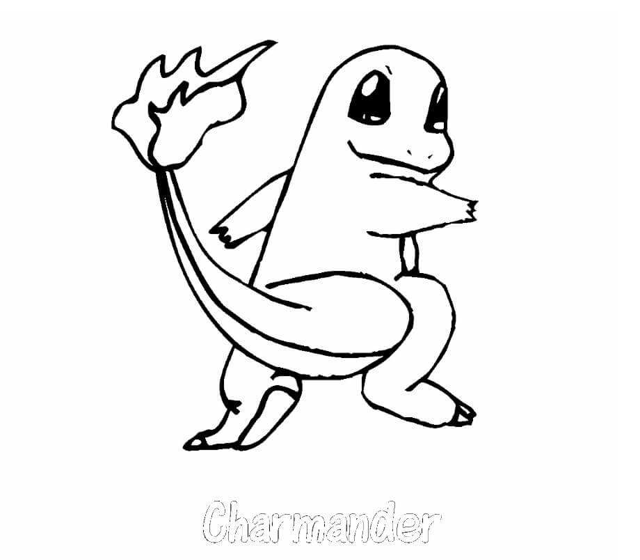 Dietro Charmander da colorare