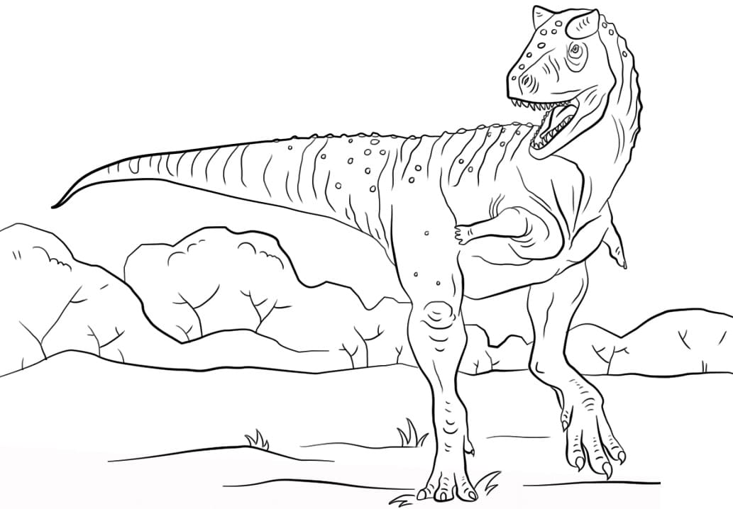 Dinosauro Carnotauro da colorare