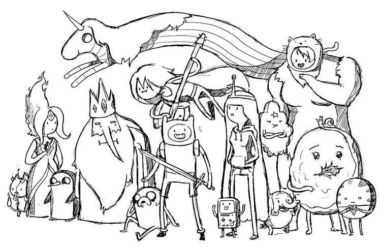 Disegnare Personaggi di Adventure Time da colorare