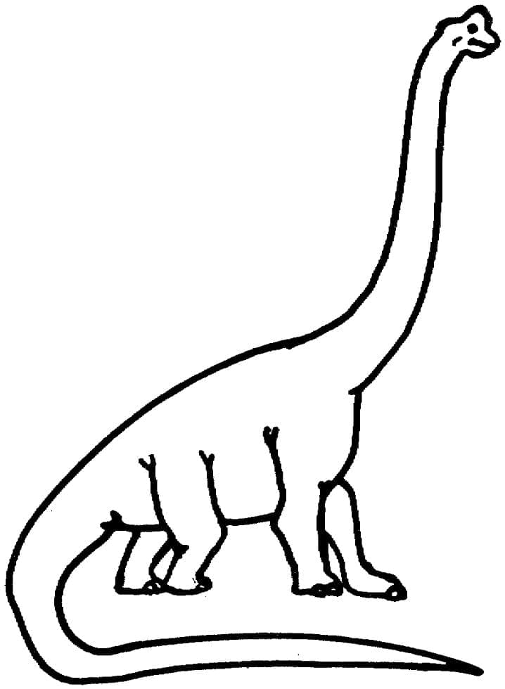 Disegno Brachiosauro da colorare