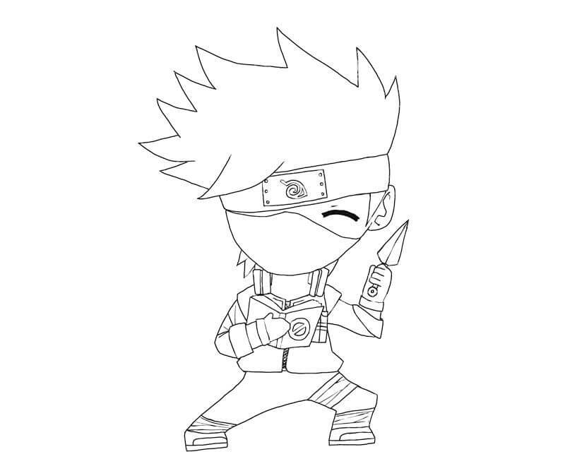 Disegno Chibi Kakashi da colorare