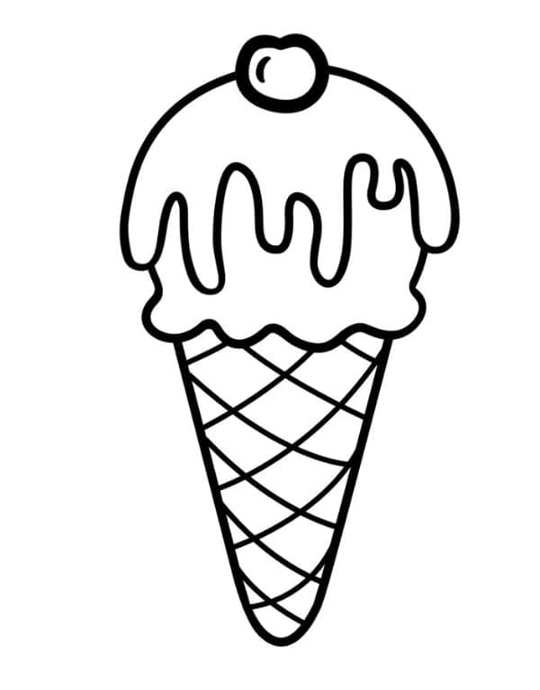 Disegno Cono Gelato da colorare