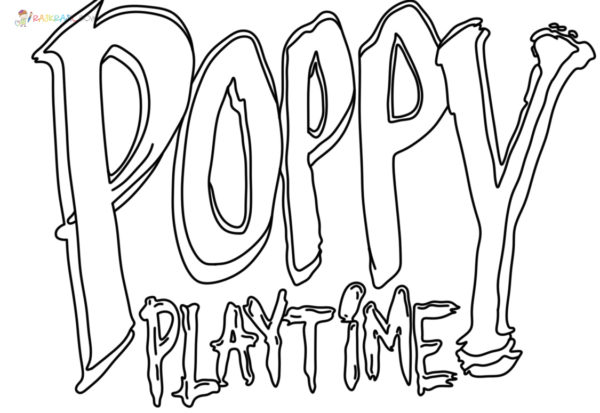 Disegno del logo Poppy Playtime da colorare