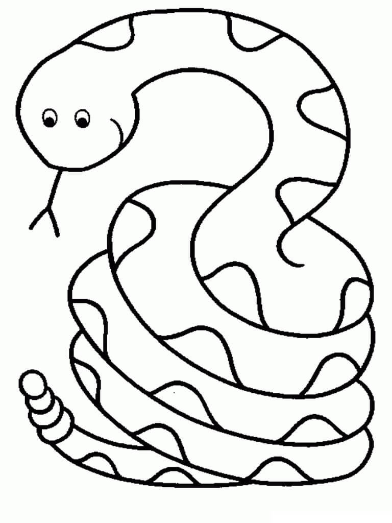 Disegno del Serpente da colorare