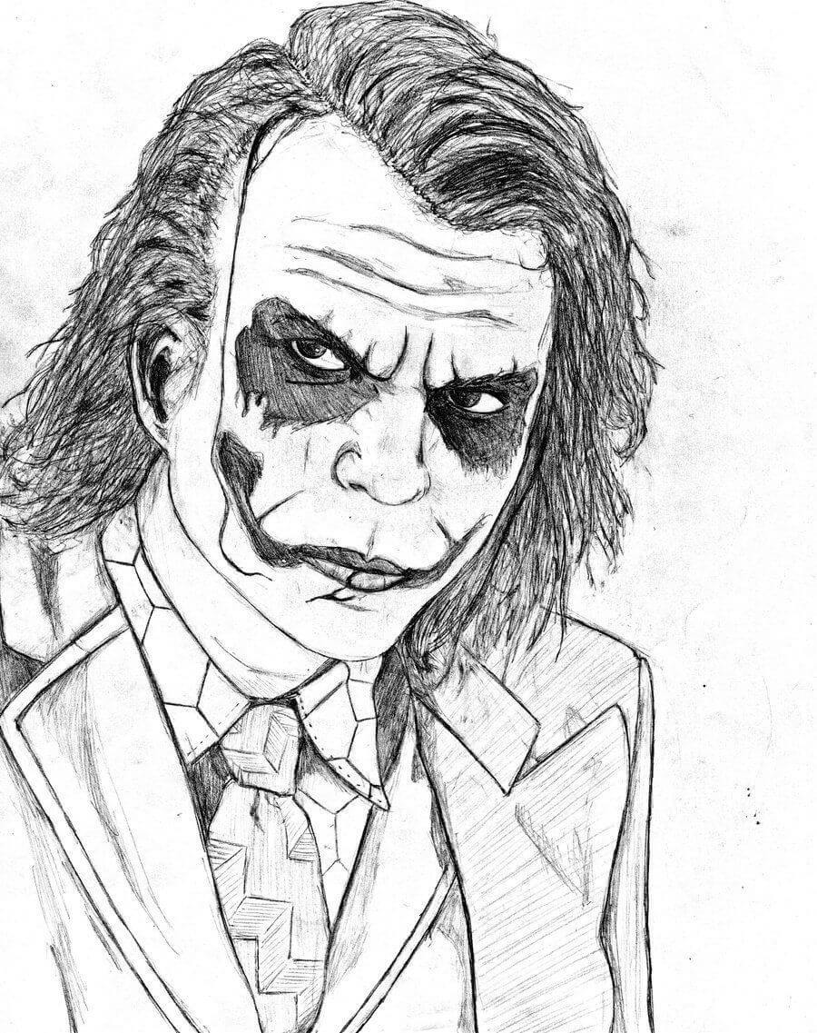 Disegno del Viso di Joker da colorare