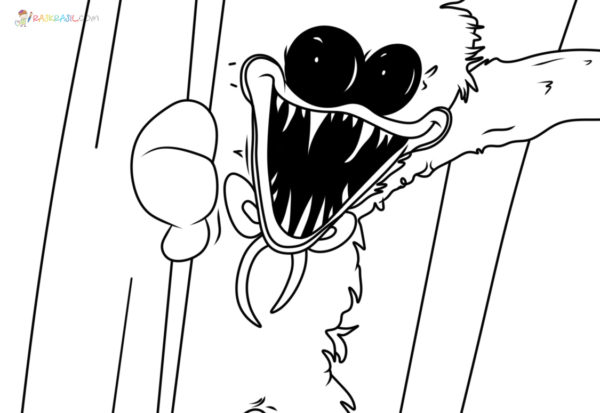 Disegno dettagliata Poppy Playtime 1 da colorare