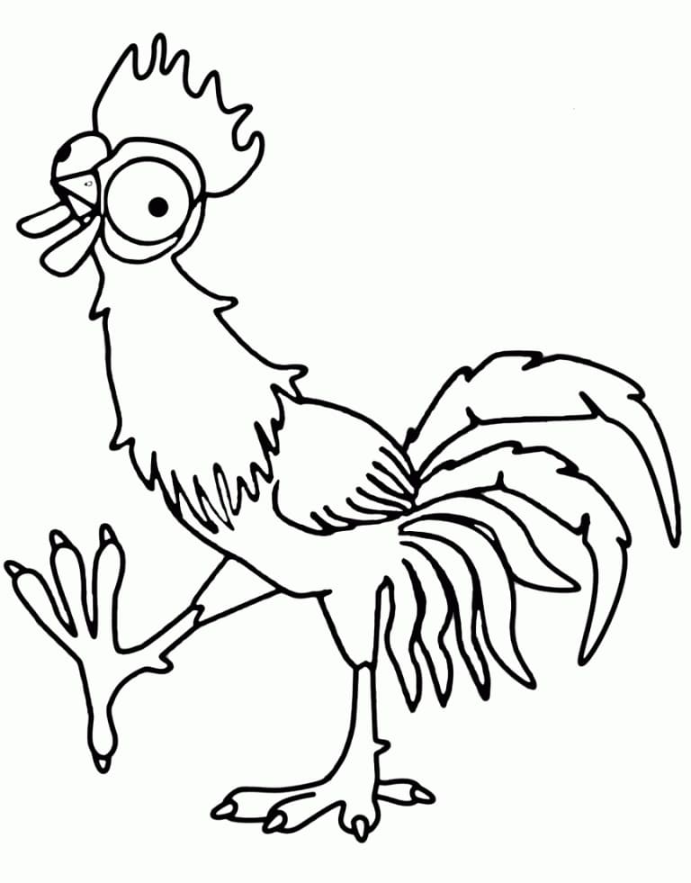 Disegno di Hei Hei pollo da colorare