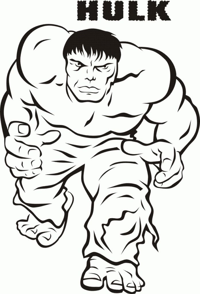 Disegno di Hulk da colorare