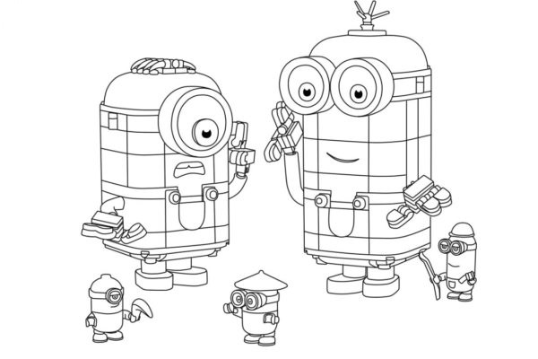 Disegno di Minions Lego da colorare