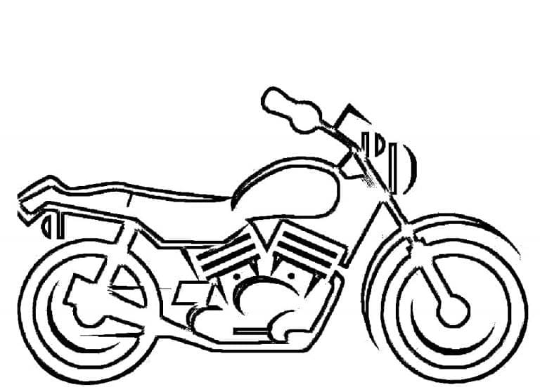 Disegno di motocicletta da colorare