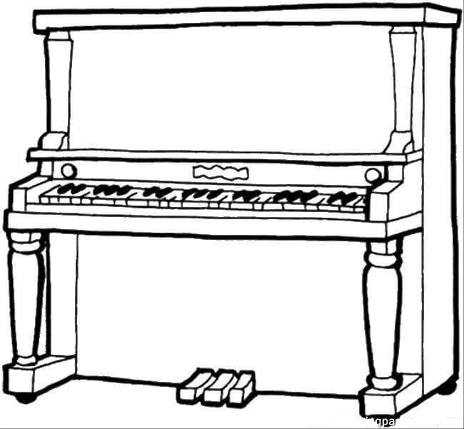 Disegno di Pianoforte da colorare