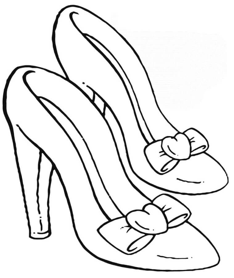 Disegno di Scarpe da Donna da colorare