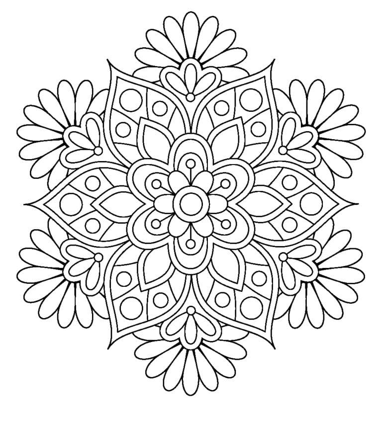 Disegno mandala 1 da colorare