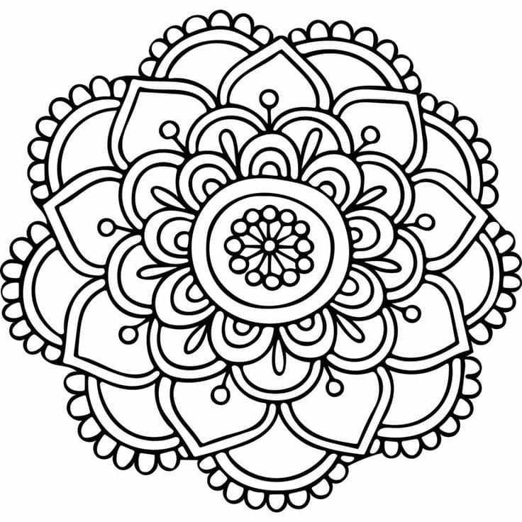 Disegno mandala da colorare