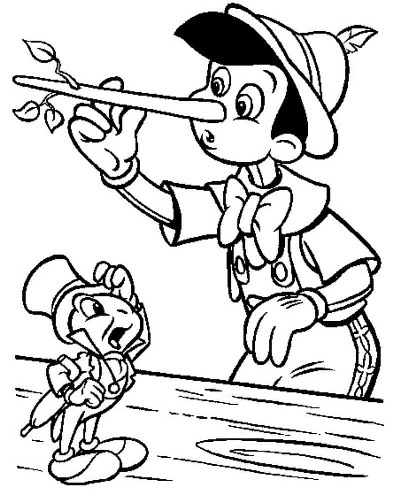 Disegno Pinocchio e Amico da colorare