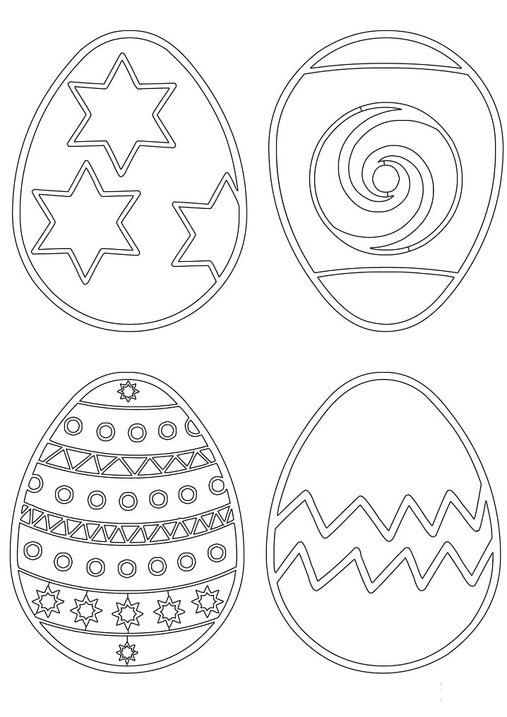 Disegno Quattro Uova Di Pasqua 