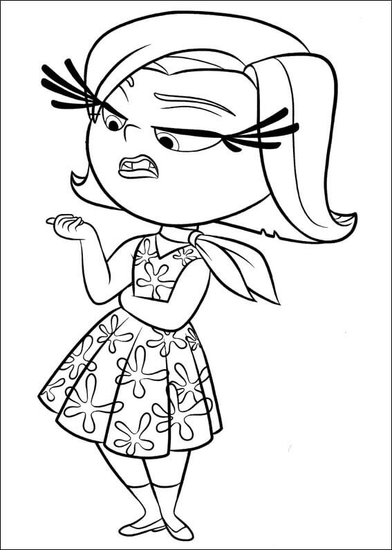Disgust Inside Out arrabbiata da colorare