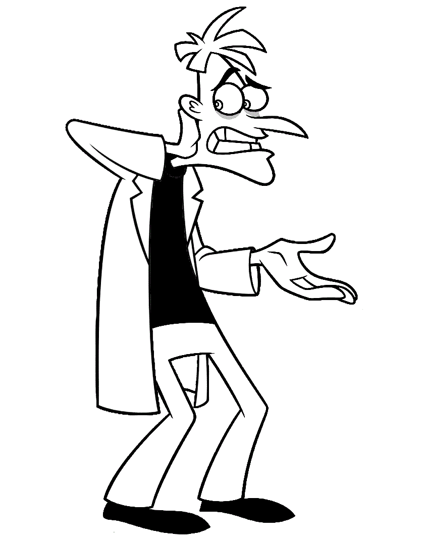 Divertente dottor Heinz Doofenshmirtz da colorare