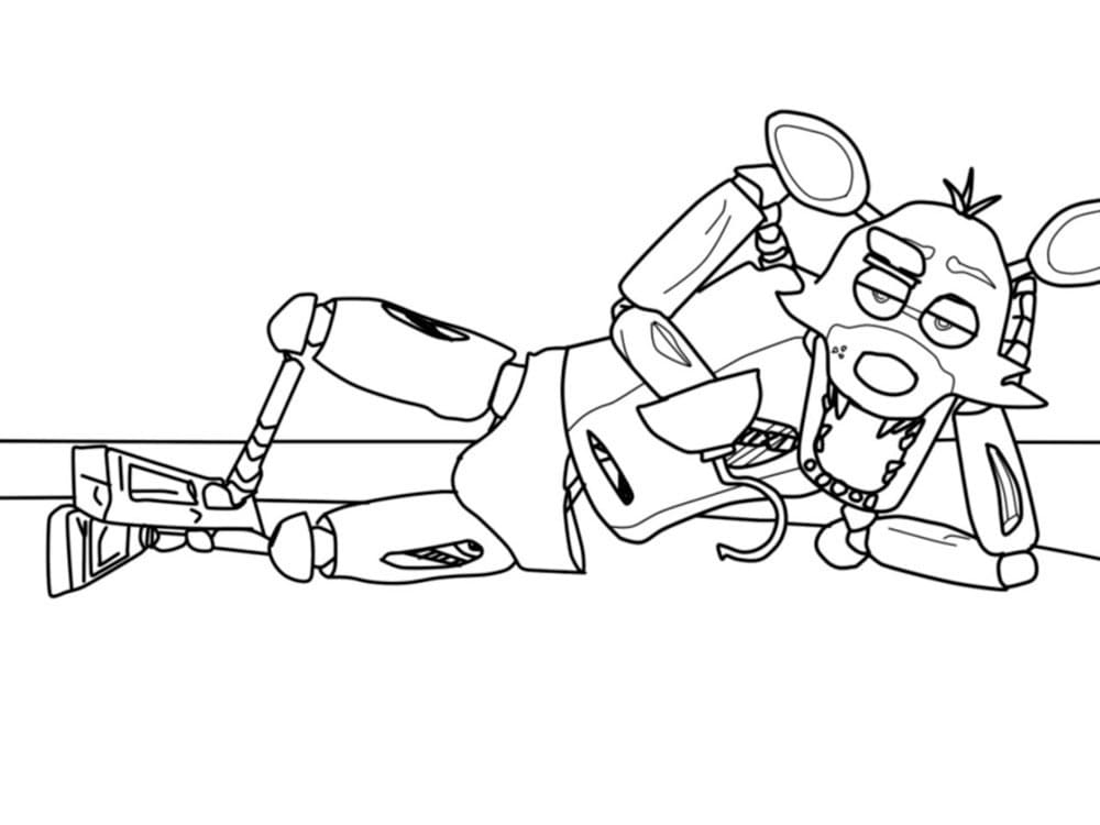 Divertente FNAF Foxy da colorare
