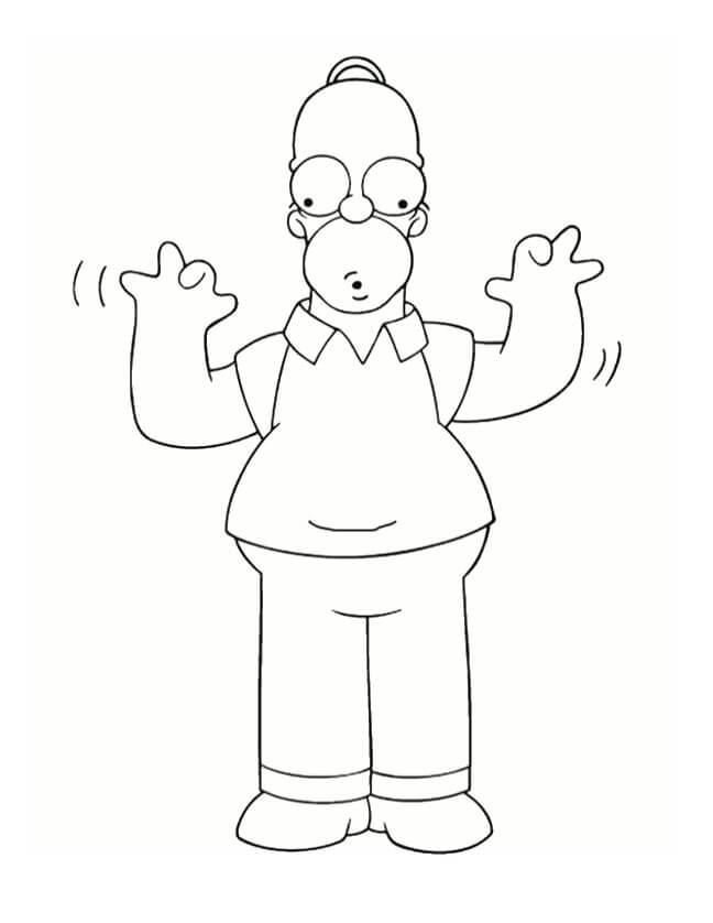 Divertente Homer Simpson 1 da colorare