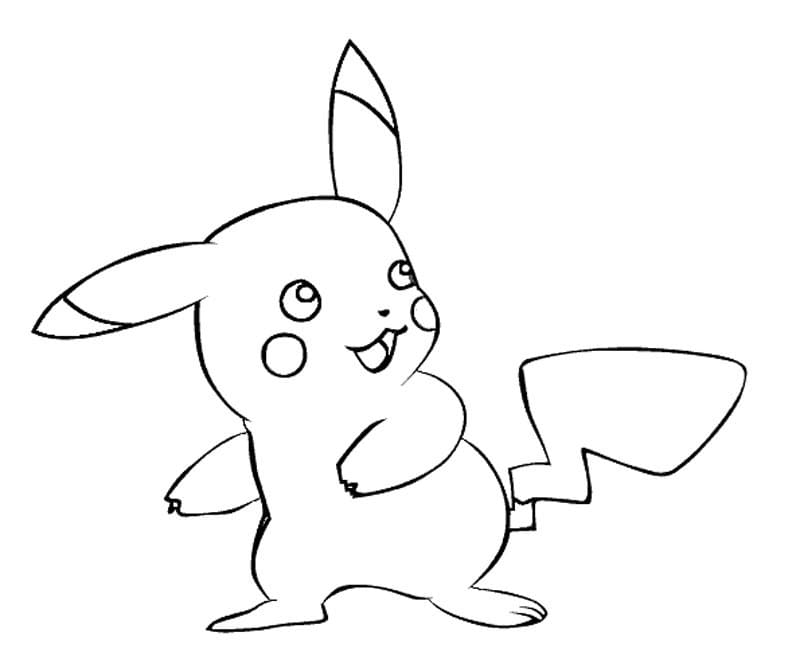 Divertimento Pikachu da colorare