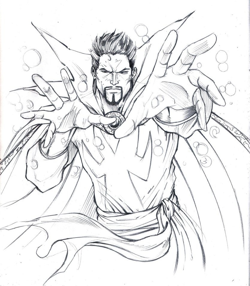 Doctor Strange Della Marvel da colorare