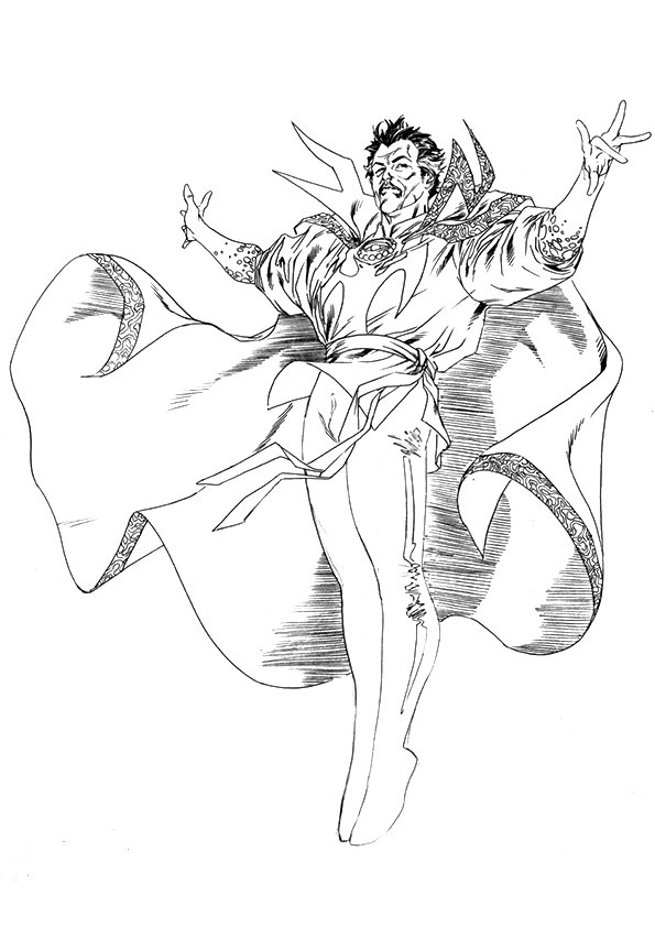 Doctor Strange Volante da colorare