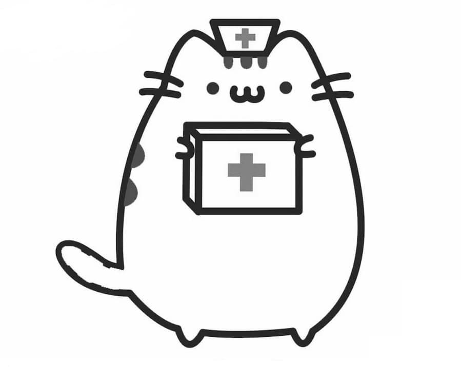 Dottor Pusheen da colorare