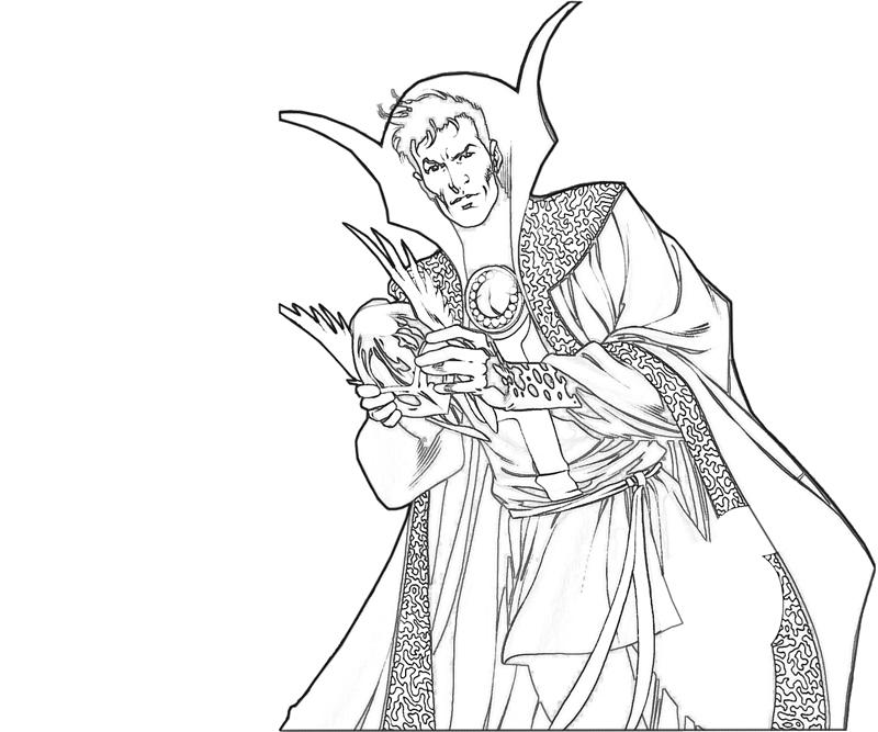 Dr. Strange Tenendo una maschera da colorare