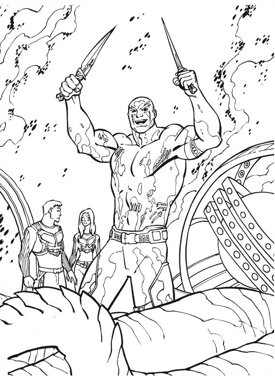 Drax si diverte da colorare