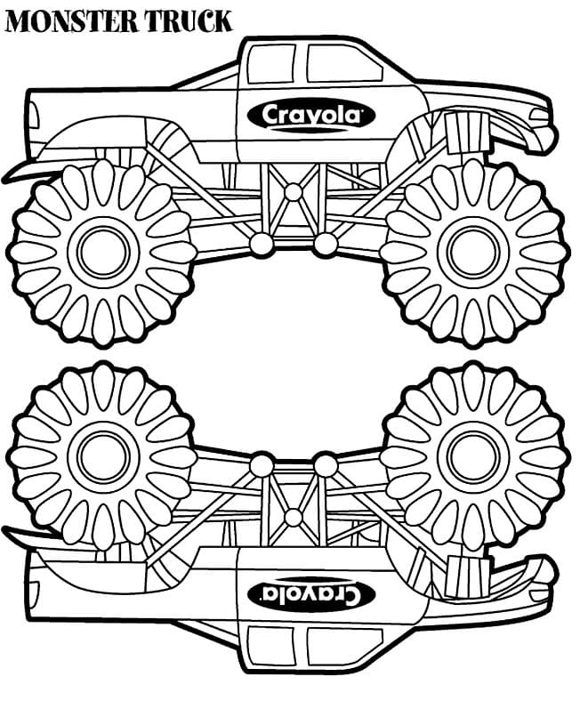 Due monster truck da colorare