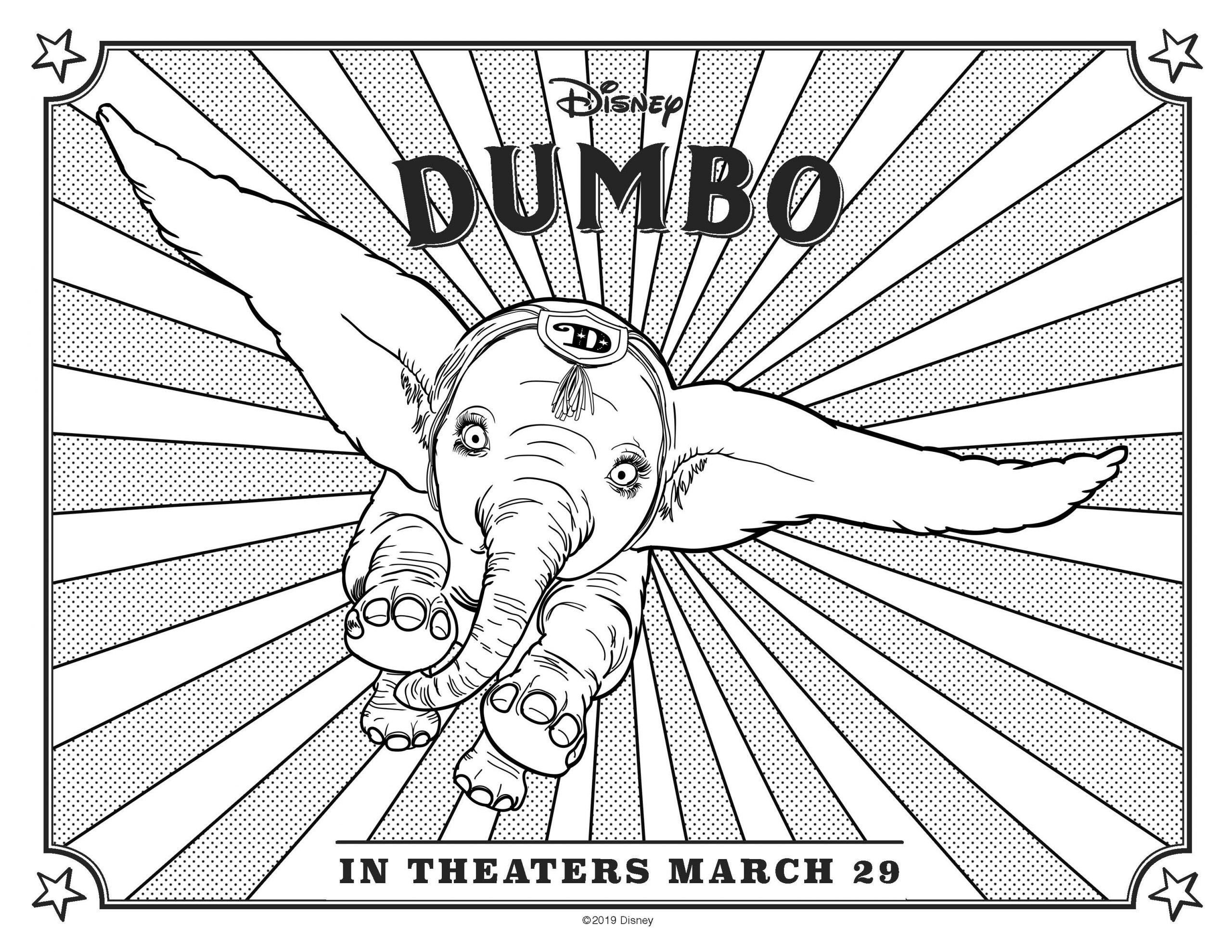 Dumbo nel film Volare da colorare